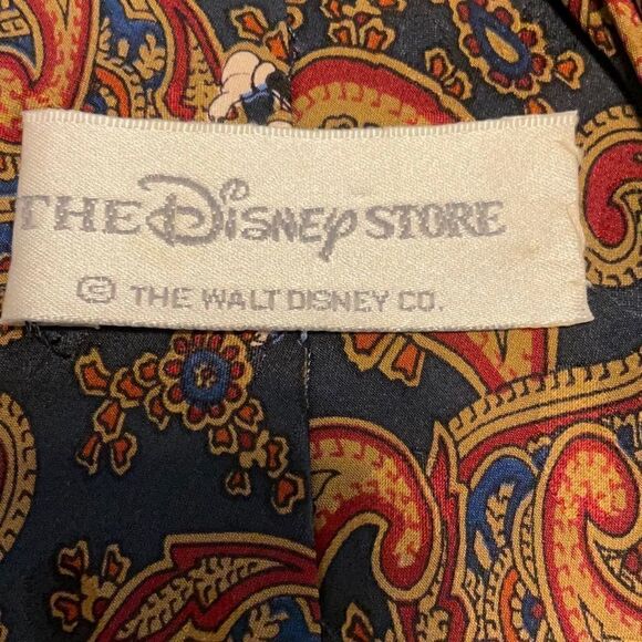 Vintage Disney 100% Silk Tie. Mickey, Goofy and Donald Duck. Paisley. Too cute - Picture 6 of 8